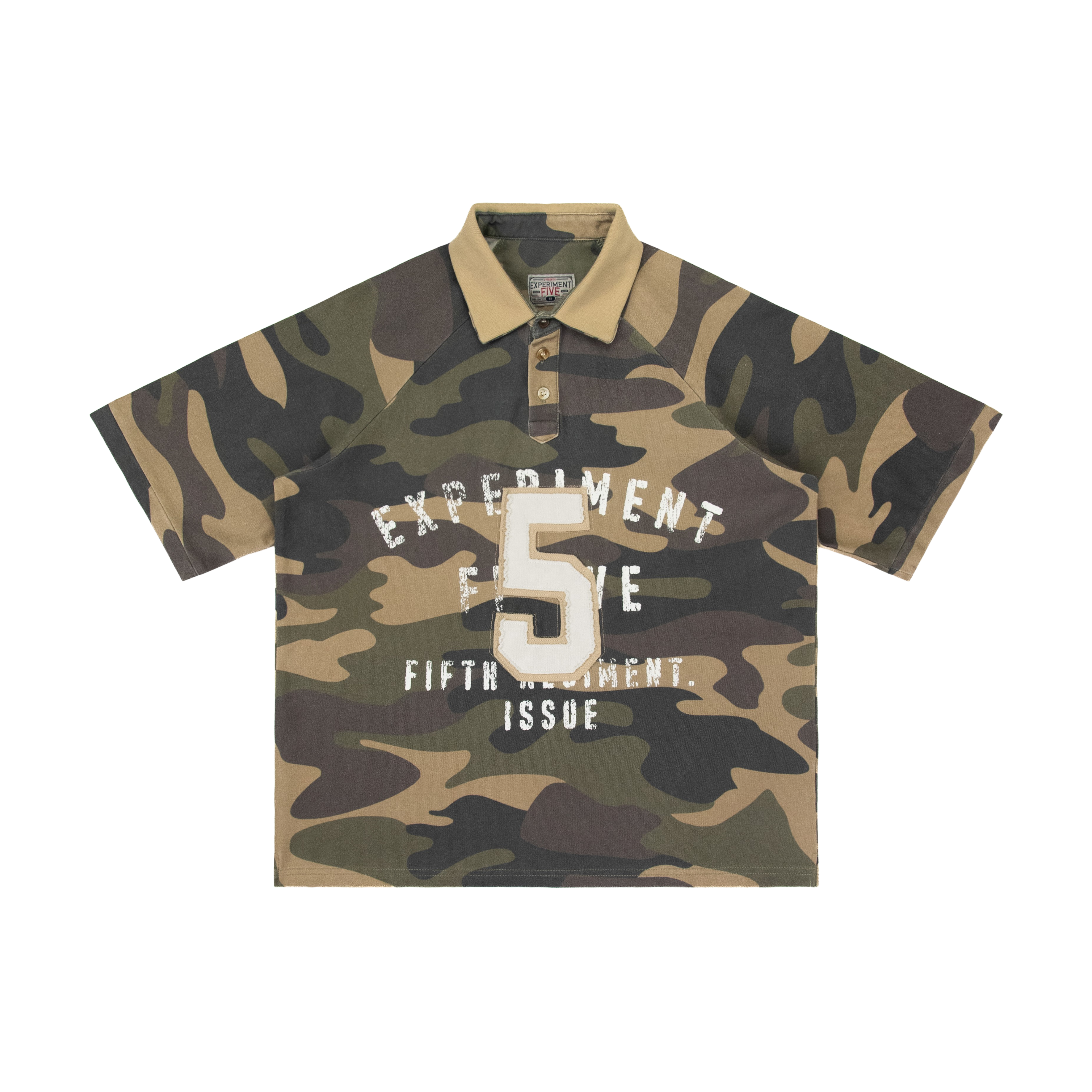 BRIEFING × WDS POLO CAMO XL Raglan Polo | Experiment Five