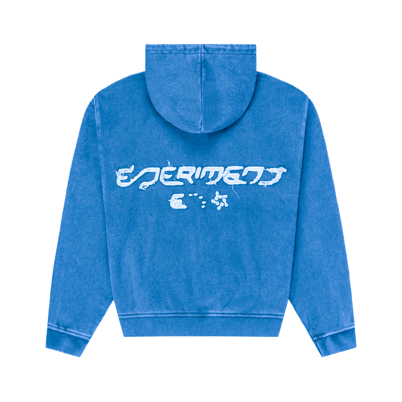 Distressed Logo Zip Hoodie