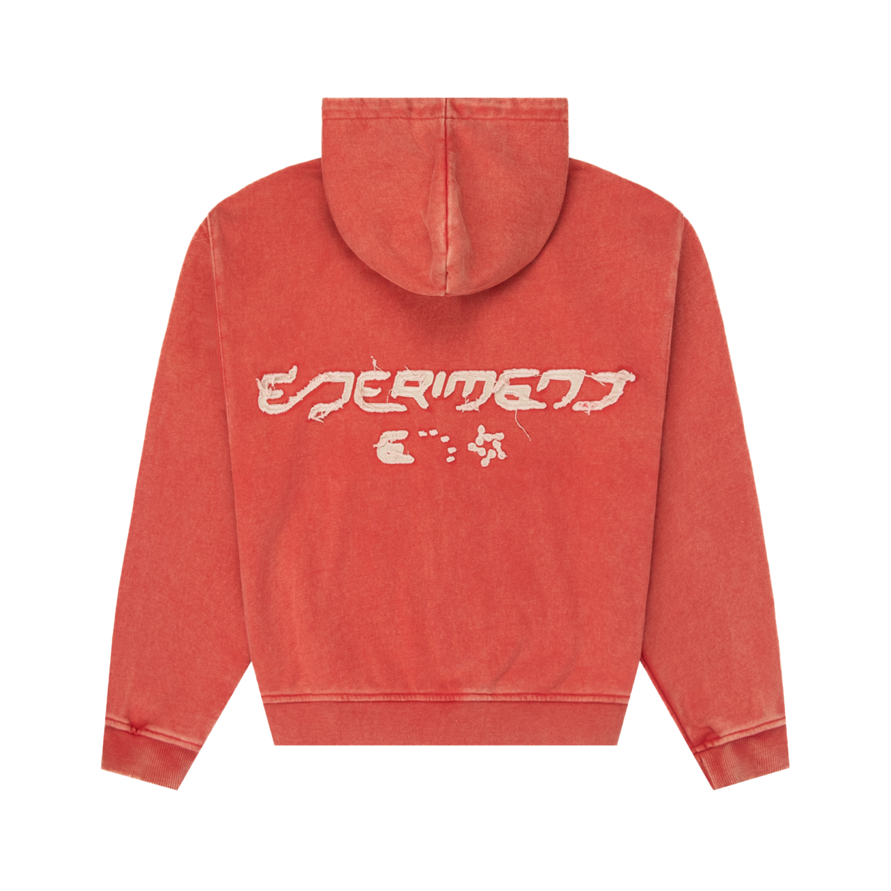 Distressed Logo Zip Hoodie