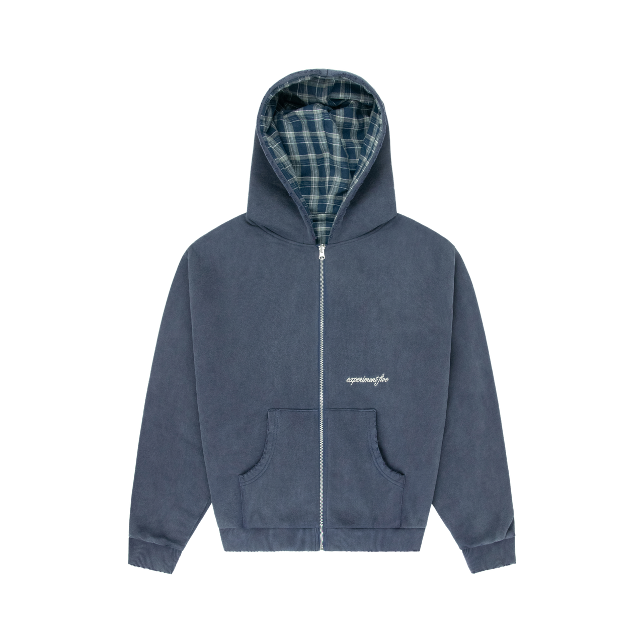 Reversible Plaid Zip Hoodie