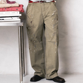 Herringbone Paint Trouser