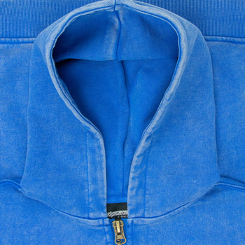Distressed Logo Zip Hoodie