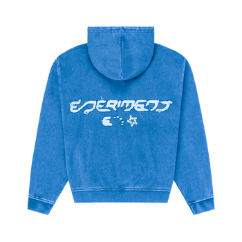 Distressed Logo Zip Hoodie