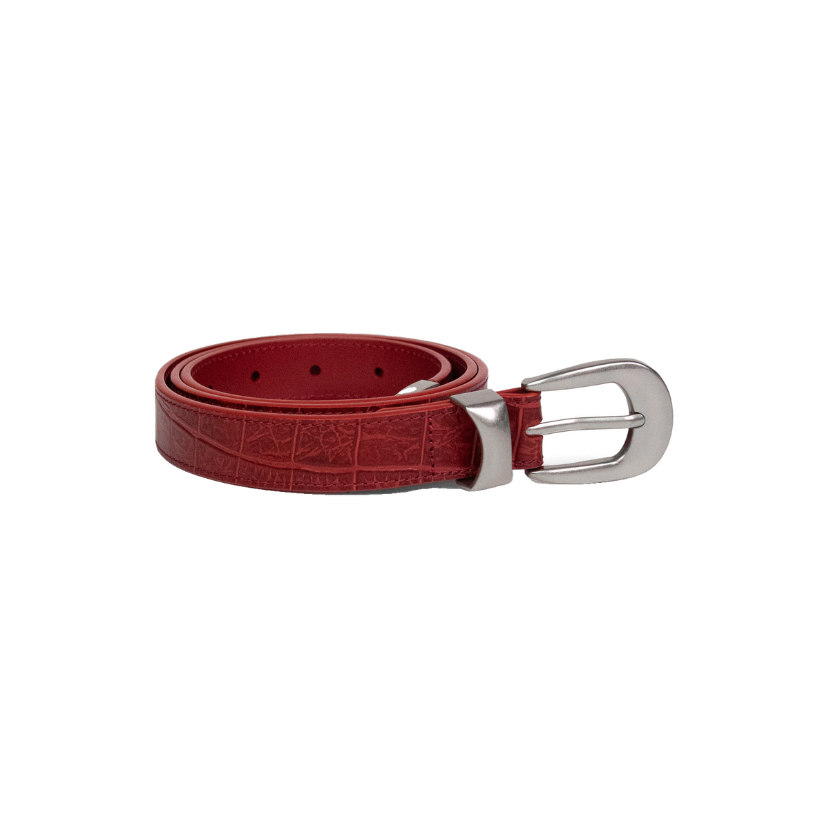 Croc Leather Belt