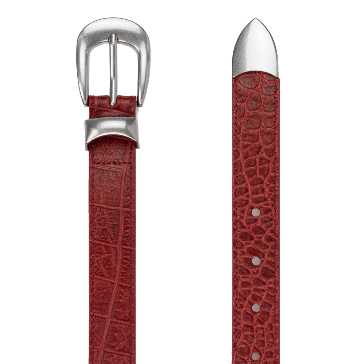 Croc Leather Belt