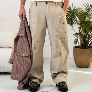 Herringbone Paint Trouser