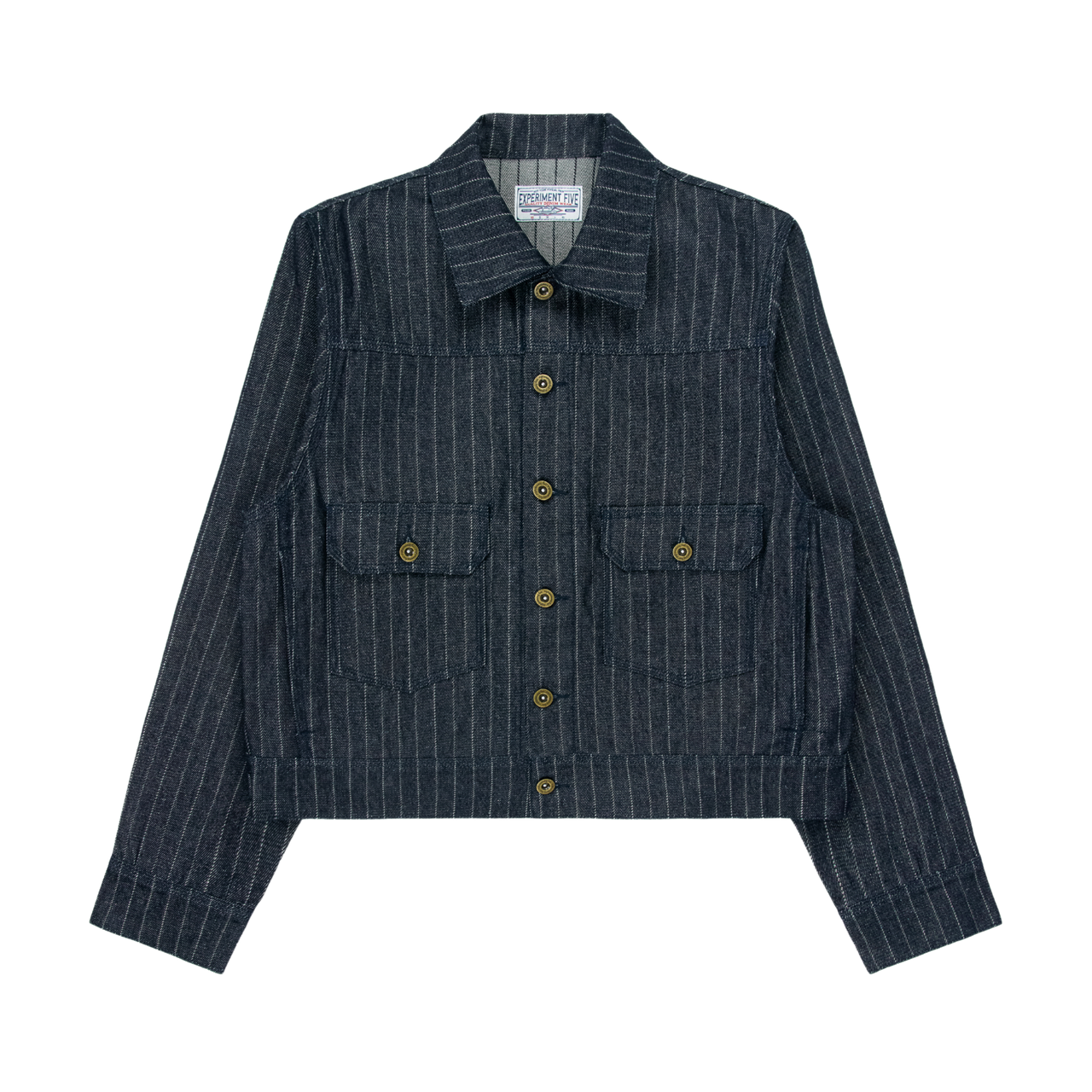 Pinstripe Denim Jacket