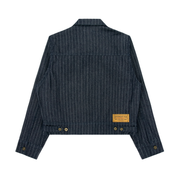 Pinstripe Denim Jacket