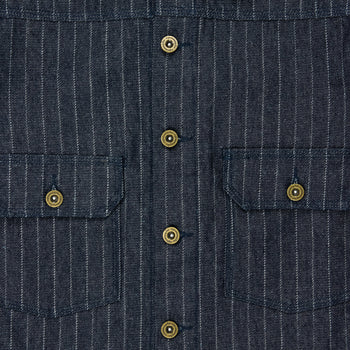 Pinstripe Denim Jacket