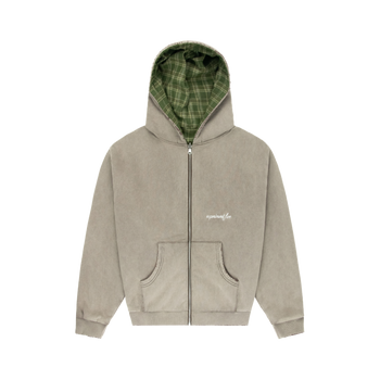Reversible Plaid Zip Hoodie