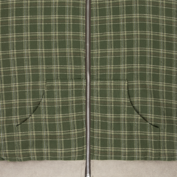 Reversible Plaid Zip Hoodie