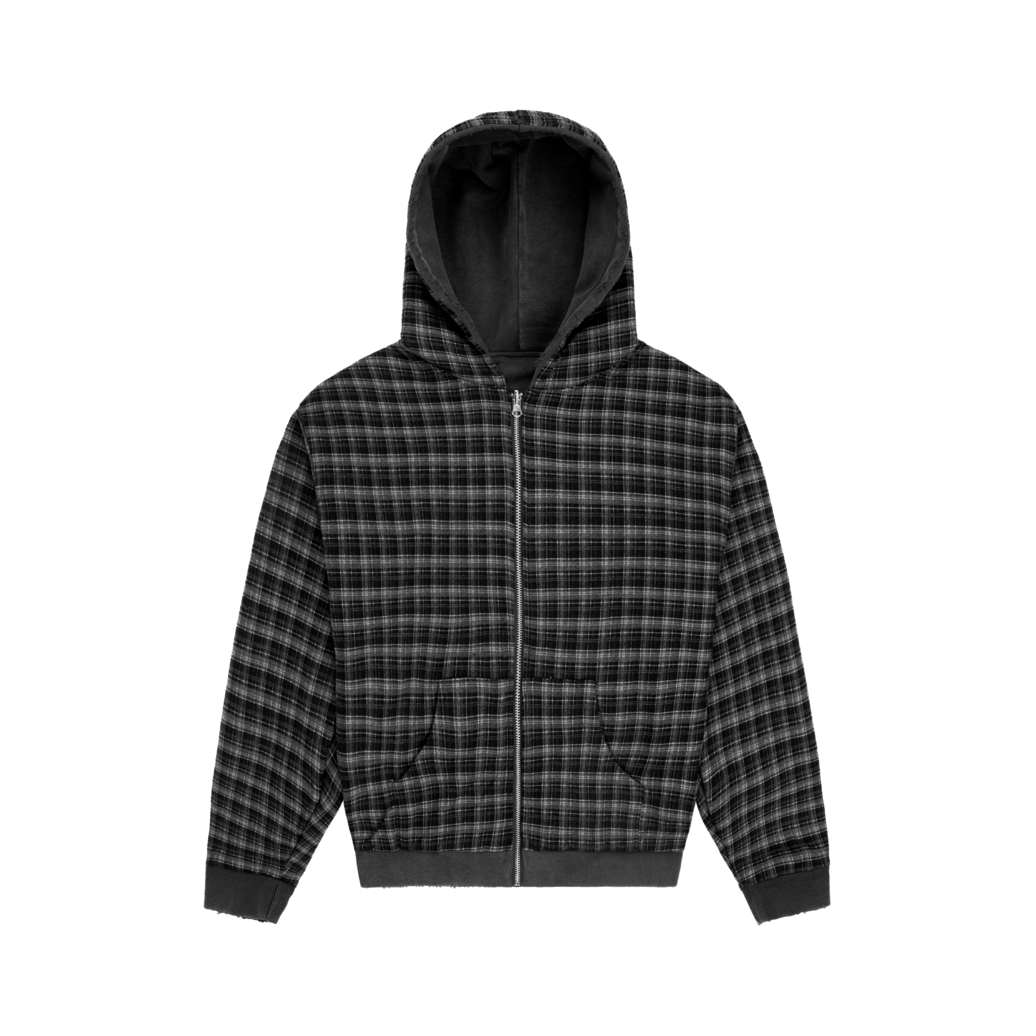 Reversible Plaid Zip Hoodie | Experiment Five Reversible Plaid Zip Hoodie | Experiment Five