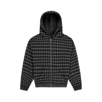 Reversible Plaid Zip Hoodie