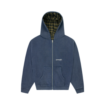 Reversible Plaid Zip Hoodie