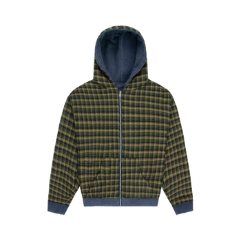 Reversible Plaid Zip Hoodie