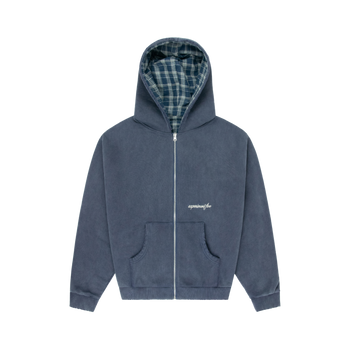 Reversible Plaid Zip Hoodie